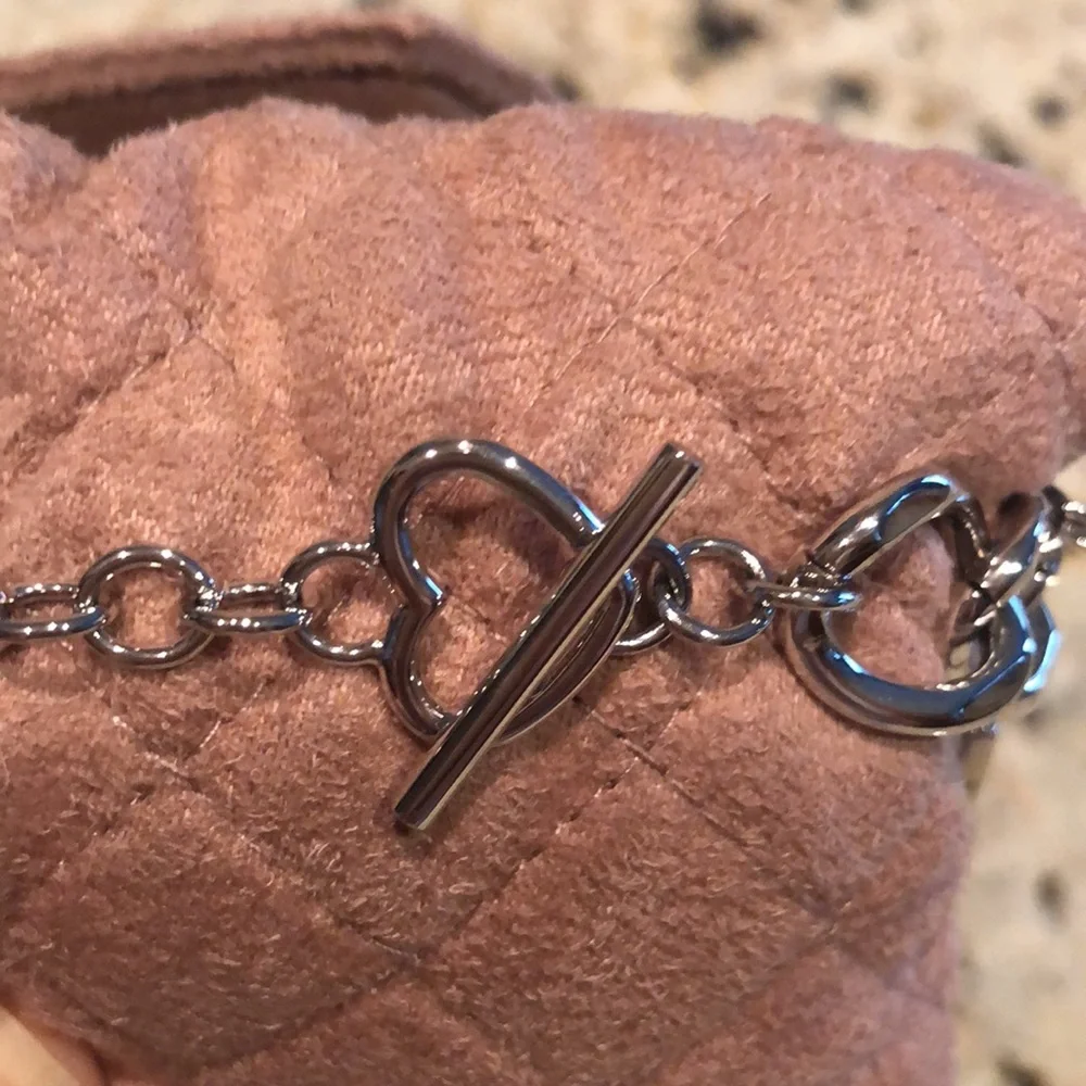 Watch by JLo in Heart Shaped Silver Tone Bracelet with Heart Face